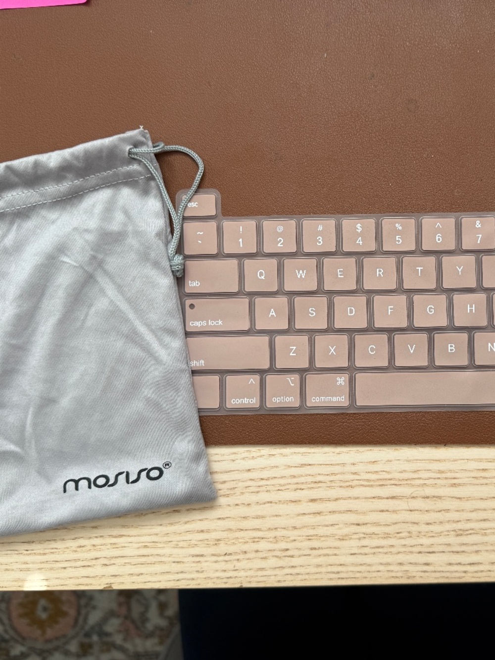 Mosiso MacBook Silicone Keyboard Cover Skin - Blush Pink, US Layout